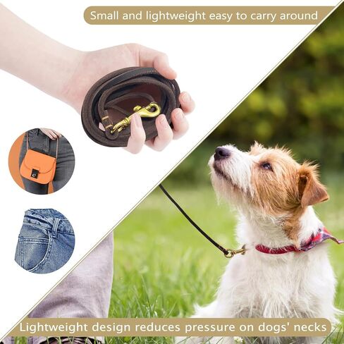 Guiding Star Leather Dog Leash 6 ft x 1/4 inch,Thin and Lightweight Leather Leashes for Small Dogs,Leather Cat Leashes for Small Cats,Soft Genuine Leather Dog Training Leashes for Petite Dogs Black in Saudi Arabia