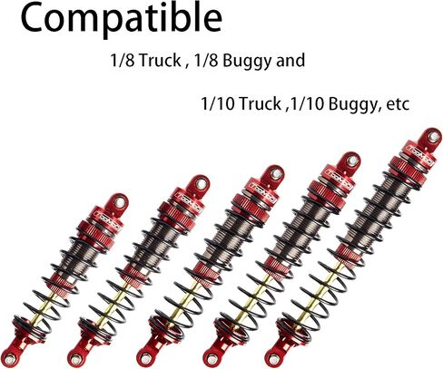 100mm RC Oil Shock Absorber Big Bore Damper for 1/10 Arrma,Slash,BIG ROCK,Stampede,Rustler, Bandit, Ford, Vorteks,1/8 TYPHON,etc. Parts Upgrade Replace（2Pcs）(Blue) in Saudi Arabia