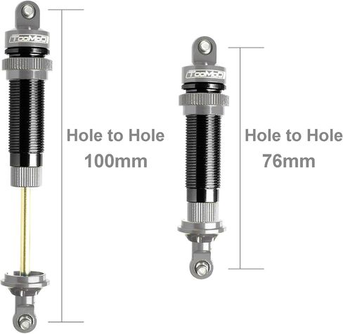 100mm RC Oil Shock Absorber Big Bore Damper for 1/10 Arrma,Slash,BIG ROCK,Stampede,Rustler, Bandit, Ford, Vorteks,1/8 TYPHON,etc. Parts Upgrade Replace（2Pcs）(Blue) in Saudi Arabia