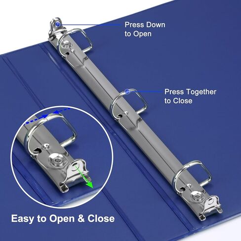 Comix Sturdy 1 بوصة المجلدات 3 حلقة مع غطاء عرض واضح ، 1 "حلقة Slant-D رابط الموثق 225 ورقة من ورق الحرف لدينا ، 6 حزمة (أخضر) in Kuwait