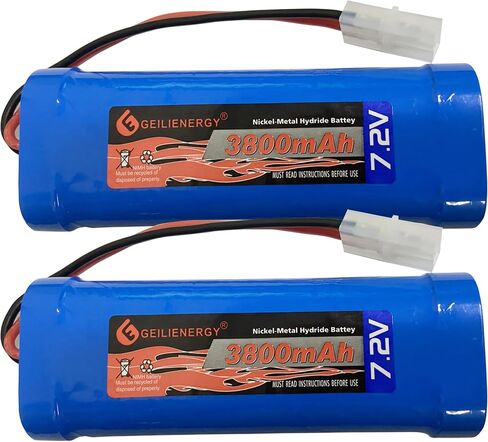 GEILIENERGY 7.2V NiMH RC Battery with Tamiya Connector Compatible for RC Cars, RC Truck, RC Airplane+7.2V Smart Charger(1 PCS) in Saudi Arabia