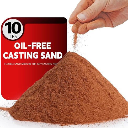 Ultra-Fine 400 Mesh Oil-Free Casting Sand for Metal Jewelry Casting - Premium Foundry Sand for Highly Detailed Replicas in Silver, Copper, Bronze, and More - Reusable Molding Clay (5, Pounds) in Saudi Arabia