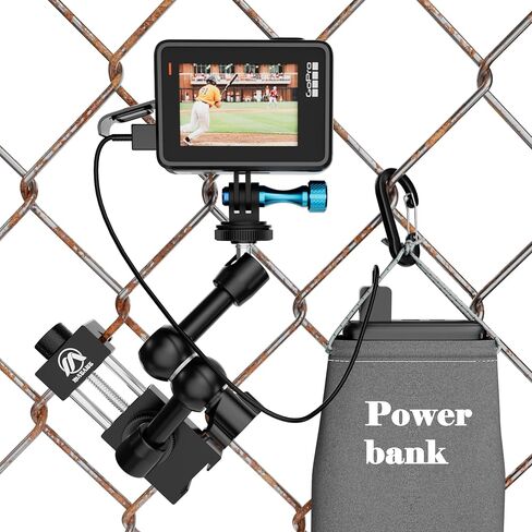 Cell Phone Fence Mount for iPhone, Mevo Start, Phones, GoPro and Other Action Cameras, to a Chain Link Fence for Recording Baseball,Softball and Tennis Games (PRO) in Saudi Arabia