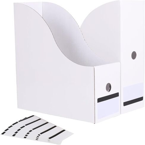 35 pack Cardboard Magazine File Holder Organizer, Foldable Magazine Storage Box Holder Document Rack Desktop File Organizer for School, Office and Home (10.12 x 3.78 x 10.43 Inches, Brown) in Saudi Arabia