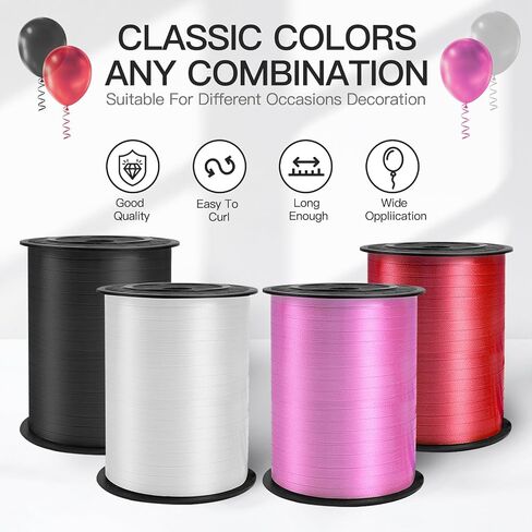 Red Curling Ribbon, 1/5" Wide x 500 Yards Crimped Curling Ribbon, Perfect for Gift Wrapping, Birthday Wedding Party Festival Decoration, Balloon Ribbon String, Florist Flowers, Baby Shower in Saudi Arabia