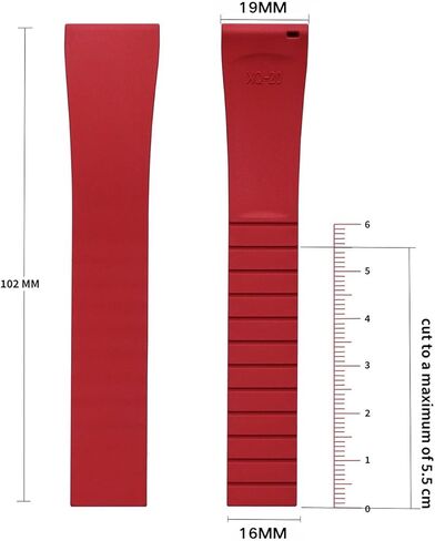 Fluororubber Watch Strap - Fast Release Cut-to-Size 19mm 20mm 21mm 22mm Watch Band with Buckle Soft Universal Waterproof Replacement Band Strap for Men Women in Kuwait