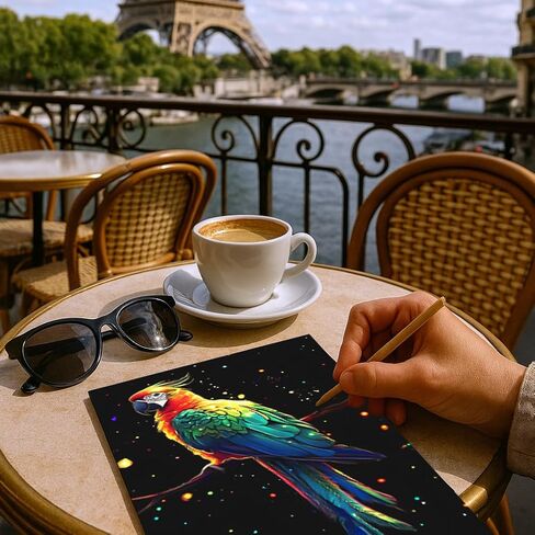 توهج 8 ورقة في The Dark Scratch Rainbow Paint Paper Kit | نقش Craft Night View Scratchboard للمراهقين والبالغين | بطاقة رسم إبداعية DIY | تخفيف الإجهاد ASMR (الحيوانات A5) in Kuwait