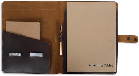 Brown Genuine Leather File Folder for Men and Women, 13" x 10" in Saudi Arabia