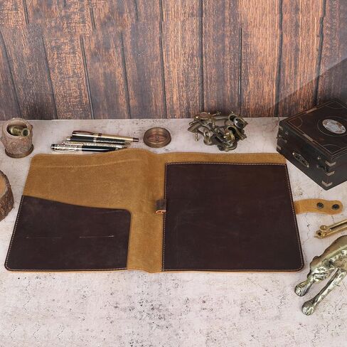 Brown Genuine Leather File Folder for Men and Women, 13" x 10" in Saudi Arabia
