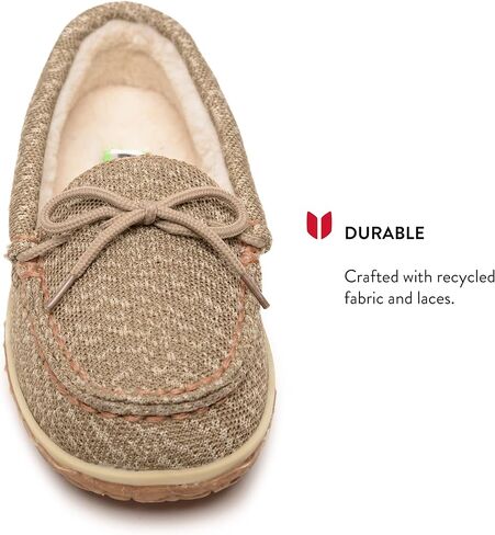 Minnetonka Women’s Eco Oak - Mesh Slip-On Shoes Crafted with 50% Recycled Berber Lining, 100% Repurposed Plastic Fabric and Laces, Removable Contoured Footbed, and MinnTREAD Rubber with 5% Rice Husk in Saudi Arabia