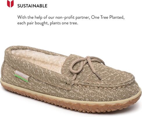 Minnetonka Women’s Eco Oak - Mesh Slip-On Shoes Crafted with 50% Recycled Berber Lining, 100% Repurposed Plastic Fabric and Laces, Removable Contoured Footbed, and MinnTREAD Rubber with 5% Rice Husk in Saudi Arabia