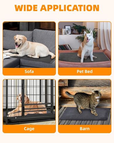 Self Warming Cat Bed 24 x 18 in - Dogs Cat Beds for Indoor Outdoor, Machine Washable, 3cm/1.18in Thickened Pet Heating Pad for Cats & Dogs, Double Side Premium Soft in Saudi Arabia