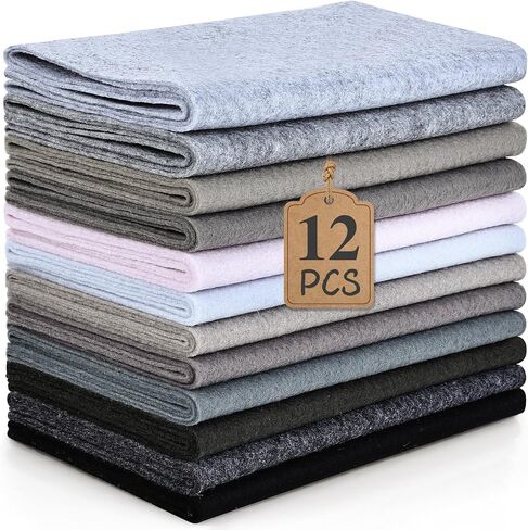 12 Rolls 8"x35" 1.4mm Thick Soft Felt Fabric Sheet 12 Assorted Brown Series Colors Felt Pack for DIY Craft Sewing Squares Nonwoven Patchwork in Saudi Arabia