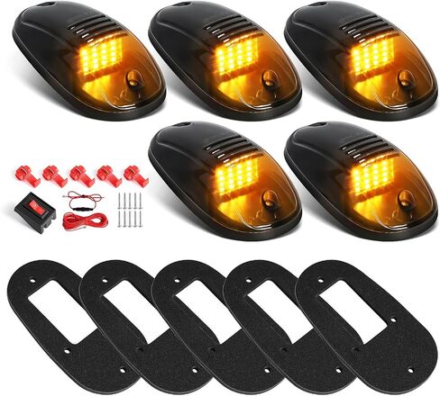 Cab Roof Clearance Light, 5 Pcs LED Top Marker Running Light Compatible with Dodge Ram 2003-2018 1500 2500 3500 4500 5500 (Amber) in Saudi Arabia