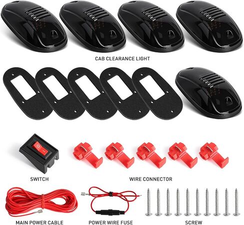 Cab Roof Clearance Light, 5 Pcs LED Top Marker Running Light Compatible with Dodge Ram 2003-2018 1500 2500 3500 4500 5500 (Amber) in Saudi Arabia