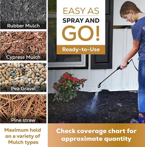 Dominator Rock Anchor 64oz - Rock Glue for Landscaping Gravel & Stone, Ready to Spray, Locks in River Rock, Pea Gravel & Decorative Rock, Prevents Scattering & Washouts, Water-Based in Kuwait