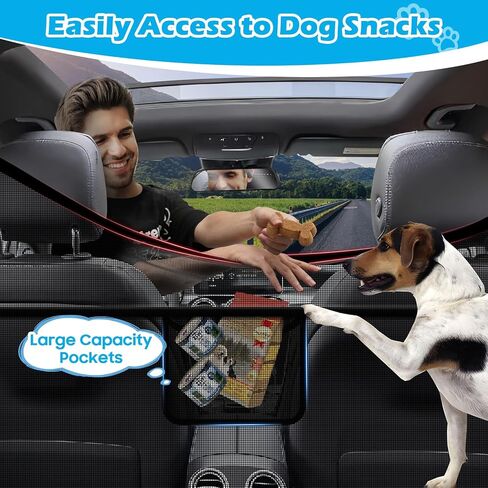 Dog Car Barrier Behind Front Seat, 52.4" Wide Car Pet Barrier One-Piece Design, Dog Car Divider Back Seat Barrier for Midsized Pickup, Midsized Car and SUV in Saudi Arabia