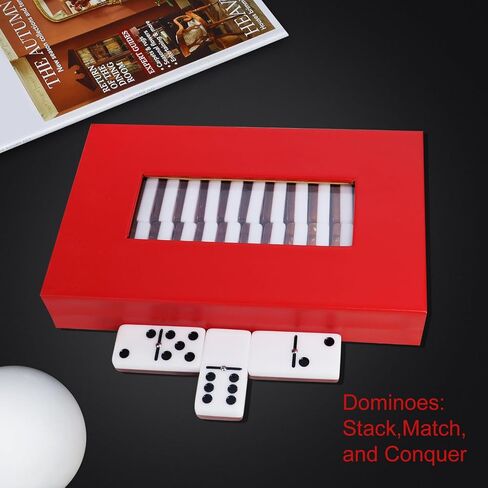 Double Six Standard Dominos Set 28 Tiles – Dominos Set Games for Adults, Classic Numbers Table Games, Family Travel Dominos Games Night Ideal for 2-4 Players (Pink) in Saudi Arabia