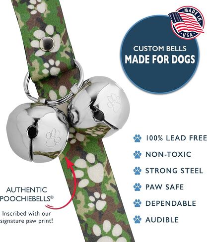 Dog Doorbell, Dog Potty Training Bells, Dog Safe USA-Made w/Perfect Sound,Dog Trainer Approved, Housetraining Made Easy & Quick, Sig Tracks Beige in Saudi Arabia