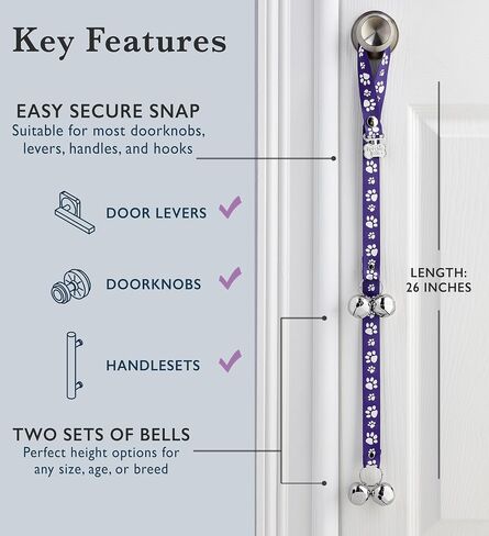 Dog Doorbell, Dog Potty Training Bells, Dog Safe USA-Made w/Perfect Sound,Dog Trainer Approved, Housetraining Made Easy & Quick, Sig Tracks Beige in Saudi Arabia