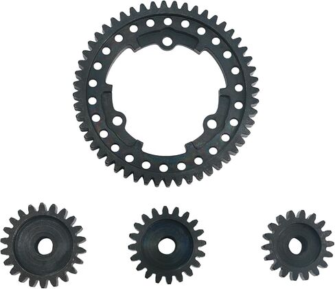54T 1 Mod Hardened Steel Spur Gear with 18T+20T+22T Motor Pinion Gear for Traxxas 1/5 X-Maxx 1/7 XO-1 1/10 Maxx 1/10 E-REVO 2.0 VXL, Replace 6447 (54T) in Saudi Arabia