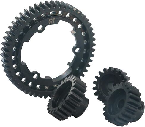 54T 1 Mod Hardened Steel Spur Gear with 18T+20T+22T Motor Pinion Gear for Traxxas 1/5 X-Maxx 1/7 XO-1 1/10 Maxx 1/10 E-REVO 2.0 VXL, Replace 6447 (54T) in Saudi Arabia