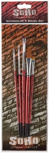 SoHo Urban Artist Value Brush Sets - Set of 5 Professional Brushes for Painting, Beginners, Artists & More! - Oil Set in Kuwait
