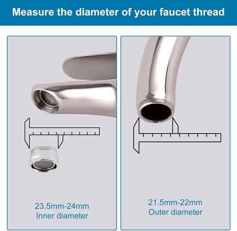 Faucet Adapter Kit Swivel Aerator Adapter to Connect Garden Hose - Multi-Thread Garden Hose Adapter for Male to Male and Female to Male - Chrome Finished in Saudi Arabia