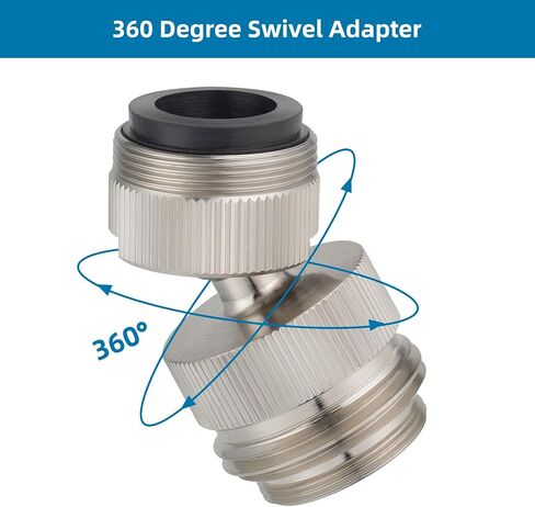 Faucet Adapter Kit Swivel Aerator Adapter to Connect Garden Hose - Multi-Thread Garden Hose Adapter for Male to Male and Female to Male - Chrome Finished in Saudi Arabia