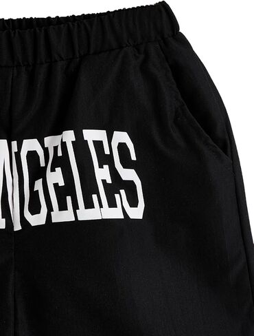 SOLY HUX Boy's Letter Graphic Shorts Elastic Waist Summer Shorts with Pockets in Saudi Arabia