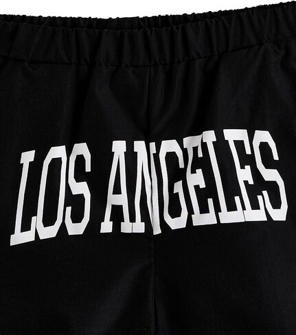 SOLY HUX Boy's Letter Graphic Shorts Elastic Waist Summer Shorts with Pockets in Saudi Arabia