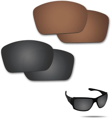 Anti-Saltwater Lenses Replacement for Oakley Big Taco Sunglasses 2 Pair Packed in Saudi Arabia