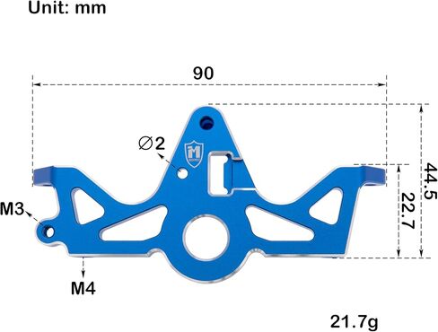 MEUS Racing Aluminum Motor Mount for Traxxas 1/10 Slash/Rustler/F-150 Raptor R/Hoss/Jato/Fiesta 4X4 Upgrade Parts #6860 (Black) in Saudi Arabia