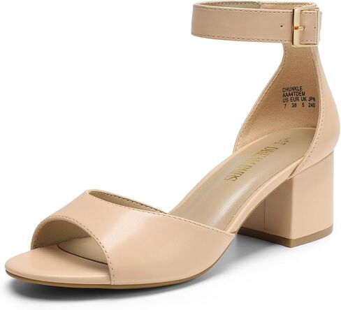 DREAM PAIRS Womens Chunkle Low Heel Pump Ankle Strap Dress Sandal,Size 7.5,Matte nude,CHUNKLE in Saudi Arabia