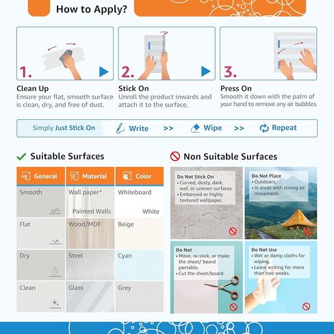 Large Dry Erase Activities Coloring Poster, 16x54, Faded Background with Transparent Coloring Areas, Adhesive-Free Whiteboard Sheet for Kids, Sticks to Any Smooth Surface, Includes 6 Markers in Kuwait