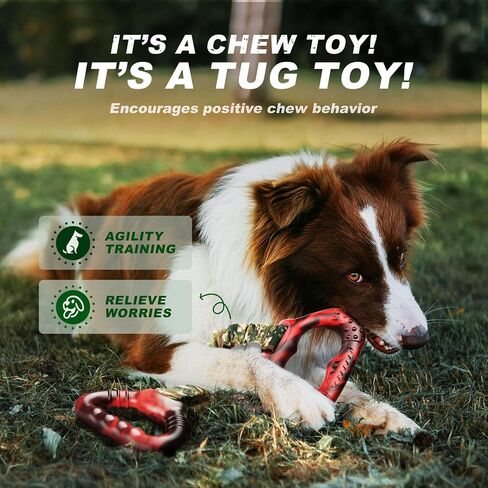 Interactive Dog Toy for Large Breeds - Heavy-Duty Chew Toy with Elastic Rope, Perfect for Tug-of-War and Promoting Positive Chewing Habits in Saudi Arabia