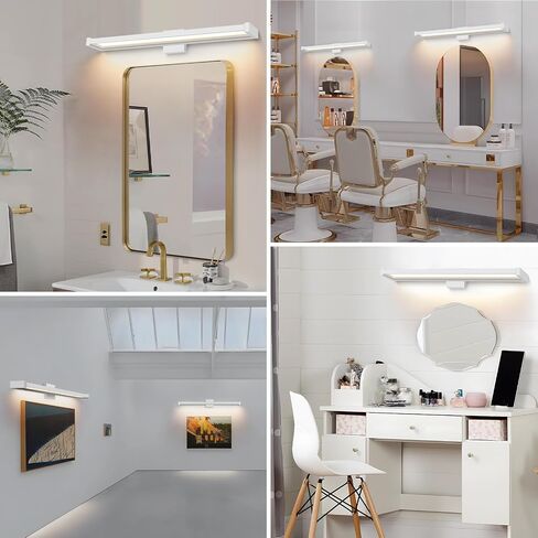 24.8 Inch Bathroom Lighting Fixtures Over Mirror, LED Bathroom Light Fixtures Modern Vanity Lights for Mirror, 18W Rotatable Vanity Light Wall Sconce Natural White 4000K in Saudi Arabia