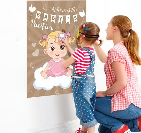 Pin The Crown on The Princess Party Games for Kids Girls Princess Birthday Party Supplies Pin The Tail Game Princess Tea Party Decorations, Large Princess Poster with 24 Crown Stickers in Saudi Arabia