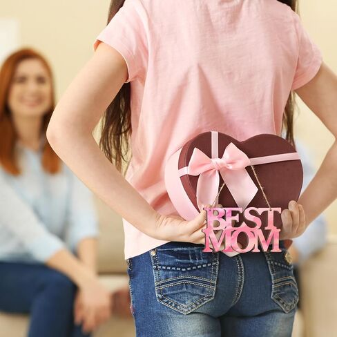 20 Pcs Mother's Day Unfinished Wood Crafts, DIY Best MOM Wood Cutouts Mother's Day Wooden Letter Ornaments Tags, Best MOM Crafts for Kids Painting Mom's Birthday Party Gifts (Best MOM) in Kuwait