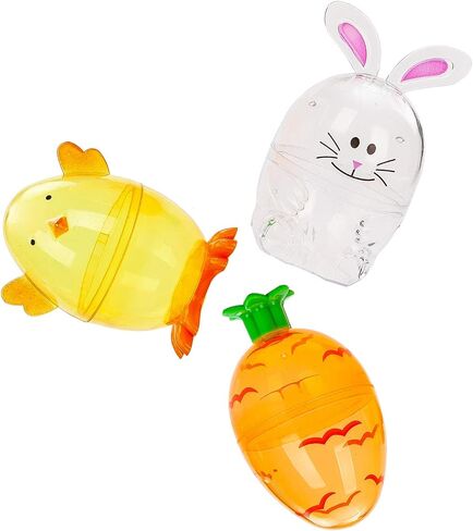 Joyin 12 pcs 3.7 "البلاستيك بيض عيد الفصح على شكل جزر على شكل جزر ، قابلة للملء ، وبيض الجزرة البلاستيكية البرتقالية الساطعة الصافية لصيد عيد الفصح ، وحفلات تحت عنوان ، وأشجار سلة ، وألعاب ملء علاجات in Saudi Arabia