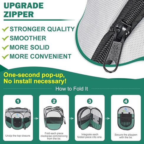 Playpen for Small Dogs Cats Crate: Puppy Play Pen Indoor Outdoor Foldable Potable Exercise Cage Pop up Kennel for Guinea Pig Rabbits Hamster Travel with Carrying Case & Food Bowl (Grey, S, 1) in Kuwait