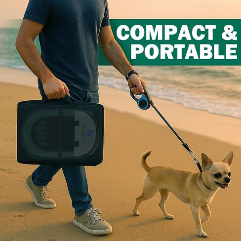 Playpen for Small Dogs Cats Crate: Puppy Play Pen Indoor Outdoor Foldable Potable Exercise Cage Pop up Kennel for Guinea Pig Rabbits Hamster Travel with Carrying Case & Food Bowl (Grey, S, 1) in Kuwait