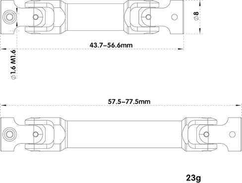 MEUS RACING Steel TRX4M Driveshaft, Drive Shaft for TRX4M High Trail K10/F150 1/18 RC Crawler Upgrade Parts in Saudi Arabia