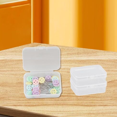 6Pcs Clear Plastic Storage Box, Mini Rectangular Empty Containers Box Case with Lid for Beads Business Cards Pills Small Items (6.5 * 4.5 * 2cm) in Saudi Arabia