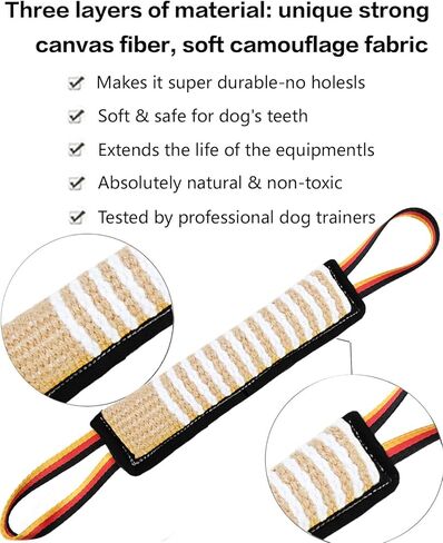 Clysoru Dog Tug Toy Dog Tough Jute Bite Pillow Lasting Training Equipment Two Flag Handles Puppy to Large Dogs Interactive Toy war Toys for Aggressive chewers in Saudi Arabia