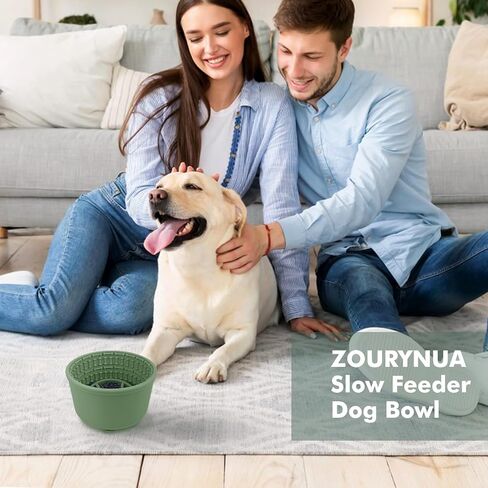 Silicone Slow Feeder Dog Bowls, Non-Slip Dog Slow Feeder Lick Bowl for Medium Large Breed, Enrichment Toys for Distraction, Anxiety Relief & Enrichment (Blue, 4.2 Cup) in Saudi Arabia