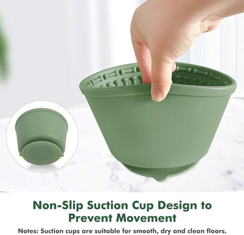 Silicone Slow Feeder Dog Bowls, Non-Slip Dog Slow Feeder Lick Bowl for Medium Large Breed, Enrichment Toys for Distraction, Anxiety Relief & Enrichment (Blue, 4.2 Cup) in Saudi Arabia