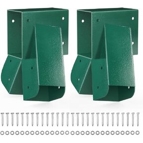 Swing Set Brackets, Heavy Duty Swingset Hardware Set with Mounting Accessories 4x4 A Frame Swing Kit Bracket DIY for Playground Outdoor Green 2PCS