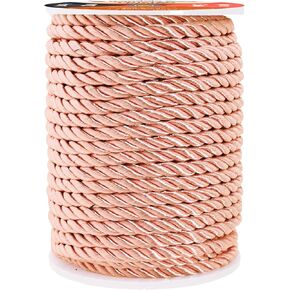 Mandala Crafts Red Twisted Cord Rope الحبل المزخرف للحرف اليدوية - الحبل الأحمر مضفر - الحبل الملتوي تقليم للمفروش