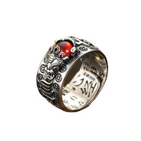 Feng Shui Pixiu Mantra Ring 2025 للرجال النساء Retro Toad Ring من ستة كلمات Heart Sutra Ring Buddhist Heart Sutra Ring قابلة للتعديل (الذهب)